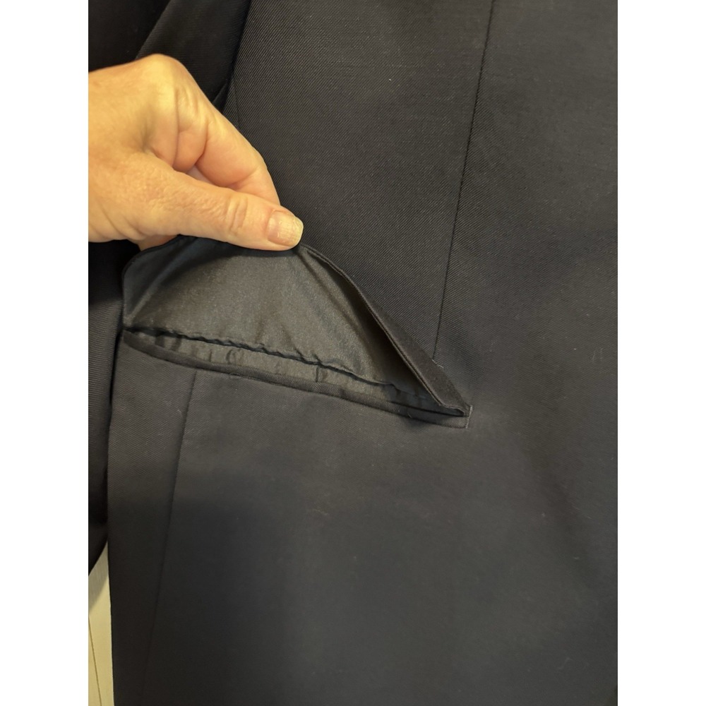 Ralph Lauren Jacket Blazer Mens 42S Wool Navy Gold 2 Button Sport Coat Classic - Picture 4 of 16